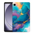 Дизайнерский силиконовый чехол для Samsung Galaxy Tab A9 Мрамор блестки