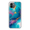 Дизайнерский силиконовый чехол для Xiaomi Redmi A2 Мрамор блестки