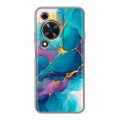 Дизайнерский силиконовый чехол для Huawei Nova Y72 Мрамор блестки