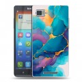 Дизайнерский пластиковый чехол для Lenovo Vibe Z Мрамор блестки