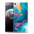Дизайнерский пластиковый чехол для Lenovo Vibe X2 Мрамор блестки