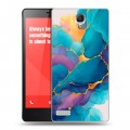 Дизайнерский пластиковый чехол для Xiaomi RedMi Note Мрамор блестки