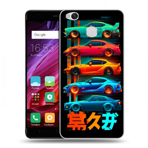 Дизайнерский силиконовый с усиленными углами чехол для Xiaomi RedMi 4X машины тачки