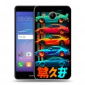 Дизайнерский пластиковый чехол для Huawei Y3 (2017) машины тачки