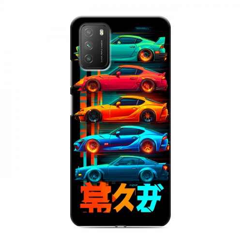 Дизайнерский пластиковый чехол для Xiaomi Poco M3 машины тачки