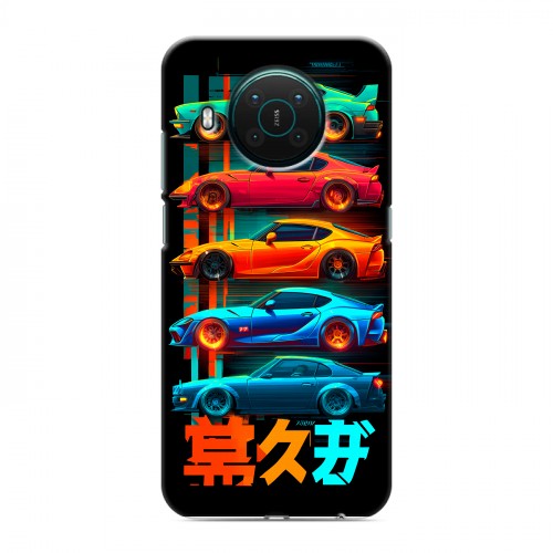 Дизайнерский силиконовый с усиленными углами чехол для Nokia X10 машины тачки