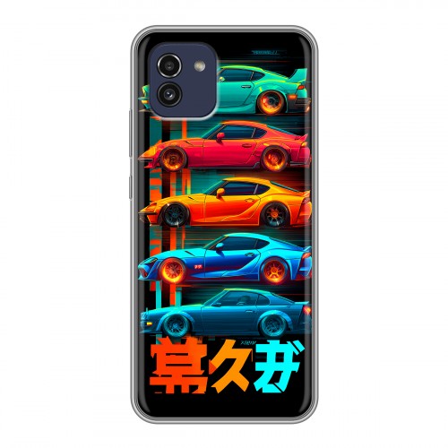 Дизайнерский силиконовый чехол для Samsung Galaxy A03 машины тачки