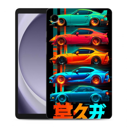 Дизайнерский силиконовый чехол для Samsung Galaxy Tab A9 машины тачки