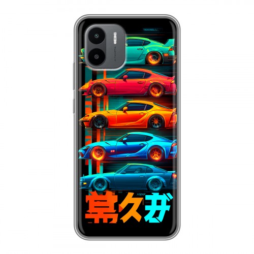 Дизайнерский силиконовый чехол для Xiaomi Redmi A2 машины тачки