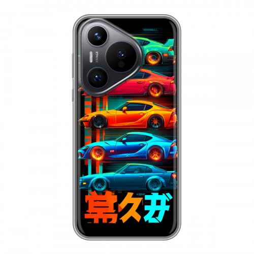 Дизайнерский силиконовый чехол для Huawei Pura 70 машины тачки