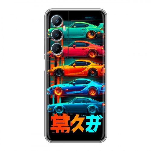 Дизайнерский силиконовый чехол для Realme C65 машины тачки