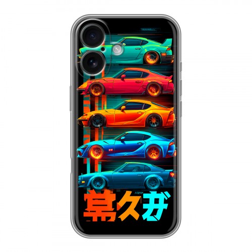 Дизайнерский силиконовый чехол для Iphone 16 машины тачки