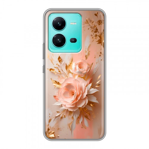 Полупрозрачный дизайнерский пластиковый чехол для Vivo V25 женский