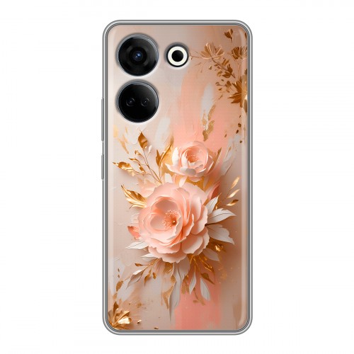 Полупрозрачный дизайнерский пластиковый чехол для Tecno Camon 20 женский