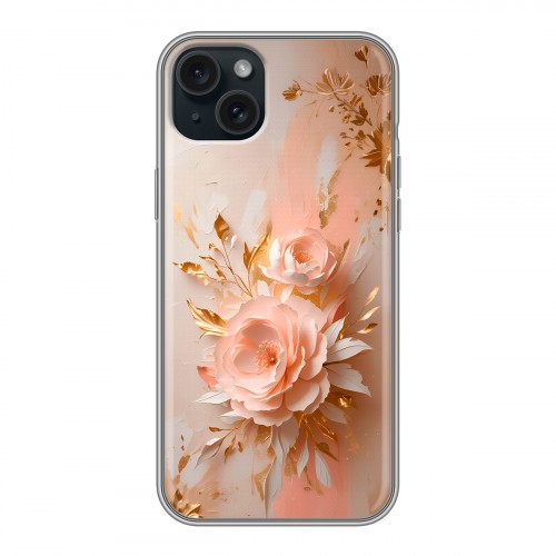 Полупрозрачный дизайнерский пластиковый чехол для Iphone 15 Plus женский