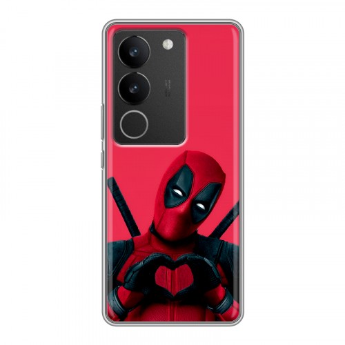 Дизайнерский силиконовый с усиленными углами чехол для Vivo V29 Дедпул Deadpool