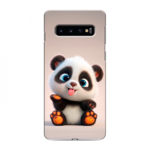 Дизайнерский силиконовый с усиленными углами чехол для Samsung Galaxy S10 милая панда