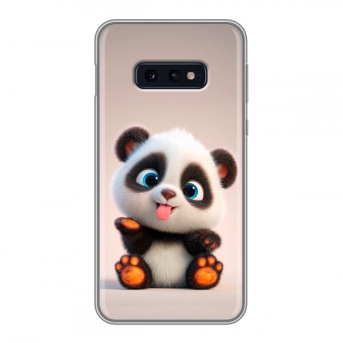 Дизайнерский силиконовый чехол для Samsung Galaxy S10e милая панда