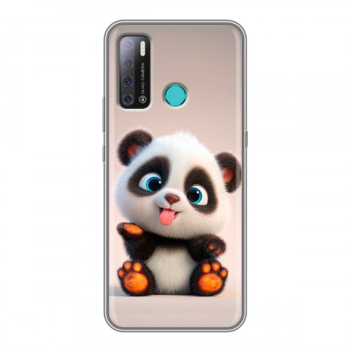 Дизайнерский силиконовый с усиленными углами чехол для Tecno Pouvoir 4 милая панда