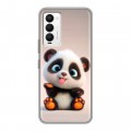 Дизайнерский силиконовый с усиленными углами чехол для Tecno Camon 18 милая панда