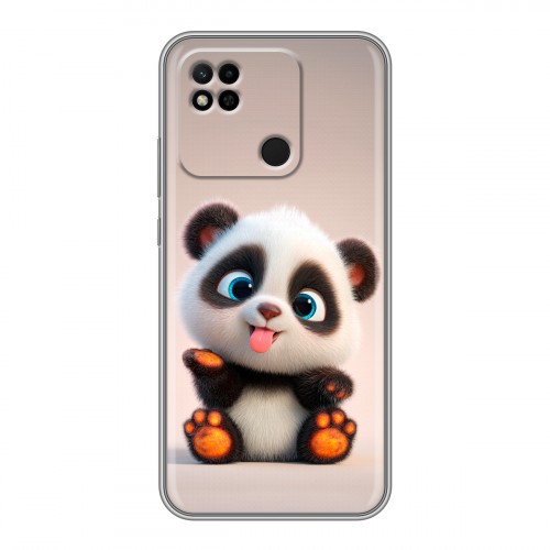 Дизайнерский силиконовый чехол для Xiaomi Redmi 10A милая панда