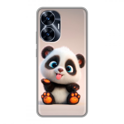 Дизайнерский силиконовый чехол для Realme C55 милая панда
