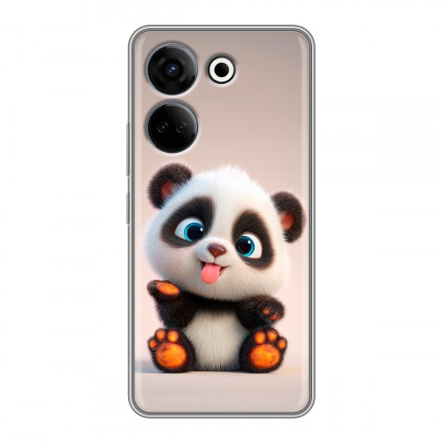 Дизайнерский силиконовый чехол для Tecno Camon 20 милая панда