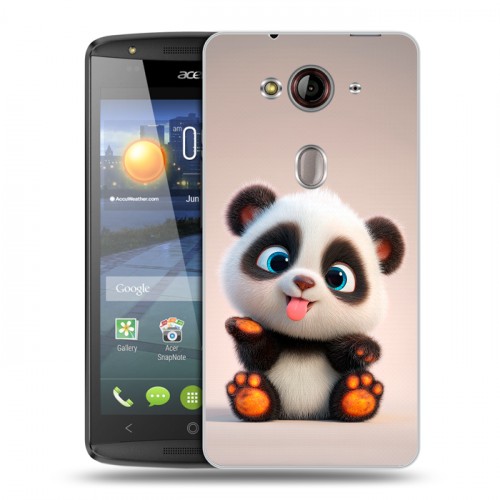 Дизайнерский пластиковый чехол для Acer Liquid E3 милая панда