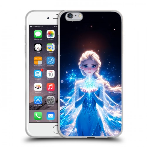 Дизайнерский силиконовый чехол для Iphone 6 Plus/6s Plus Холодное сердце Frozen