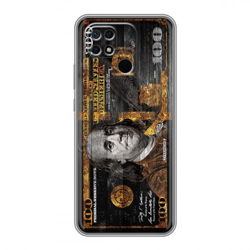 Дизайнерский силиконовый чехол для Xiaomi Redmi 10C Доллар деньги