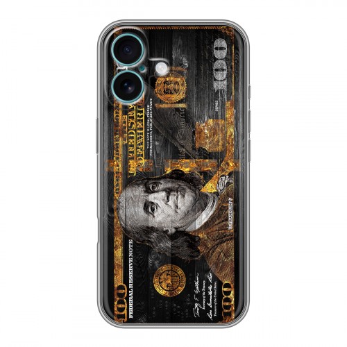 Дизайнерский силиконовый чехол для Iphone 16 Plus Доллар деньги