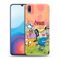 Полупрозрачный дизайнерский пластиковый чехол для Vivo V11 Adventure time Время приключений