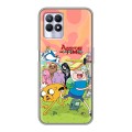 Полупрозрачный дизайнерский силиконовый чехол для Realme 8i Adventure time Время приключений