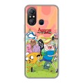 Полупрозрачный дизайнерский пластиковый чехол для Itel A49 Adventure time Время приключений