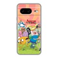 Полупрозрачный дизайнерский пластиковый чехол для Google Pixel 8 Adventure time Время приключений
