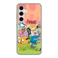 Полупрозрачный дизайнерский пластиковый чехол для Samsung Galaxy S24 Adventure time Время приключений