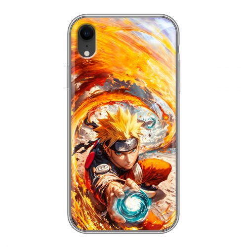 Дизайнерский силиконовый чехол для Iphone Xr Аниме Наруто Naruto