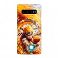 Дизайнерский силиконовый с усиленными углами чехол для Samsung Galaxy S10 Аниме Наруто Naruto