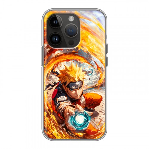 Дизайнерский силиконовый чехол для Iphone 14 Pro Аниме Наруто Naruto