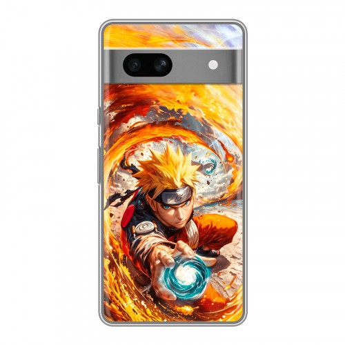 Дизайнерский силиконовый чехол для Google Pixel 7A Аниме Наруто Naruto