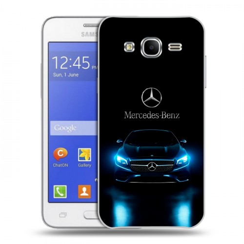 Дизайнерский пластиковый чехол для Samsung Galaxy J7 Mercedes Мерседес