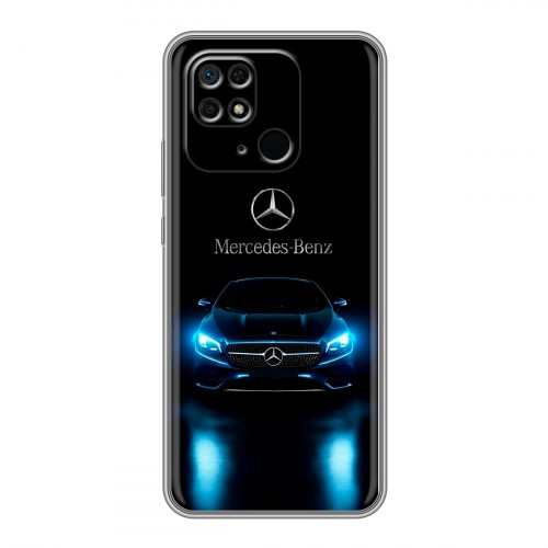 Дизайнерский силиконовый чехол для Xiaomi Redmi 10C Mercedes Мерседес
