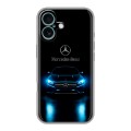 Дизайнерский силиконовый чехол для Iphone 16 Plus Mercedes Мерседес