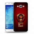 Дизайнерский пластиковый чехол для Samsung Galaxy A8 Флаг Герб СССР
