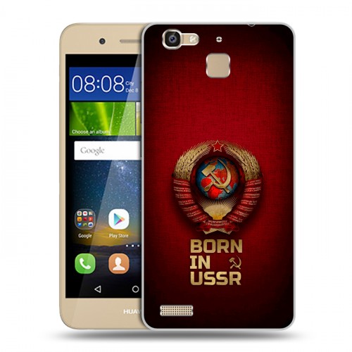 Дизайнерский пластиковый чехол для Huawei GR3 Флаг Герб СССР