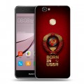 Дизайнерский силиконовый с усиленными углами чехол для Huawei Nova Флаг Герб СССР