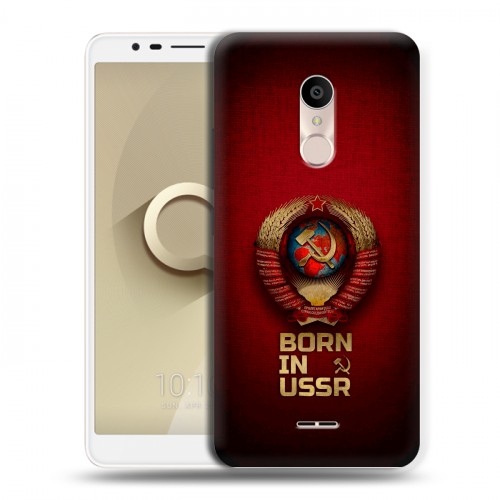 Дизайнерский силиконовый чехол для Alcatel 3C Флаг Герб СССР