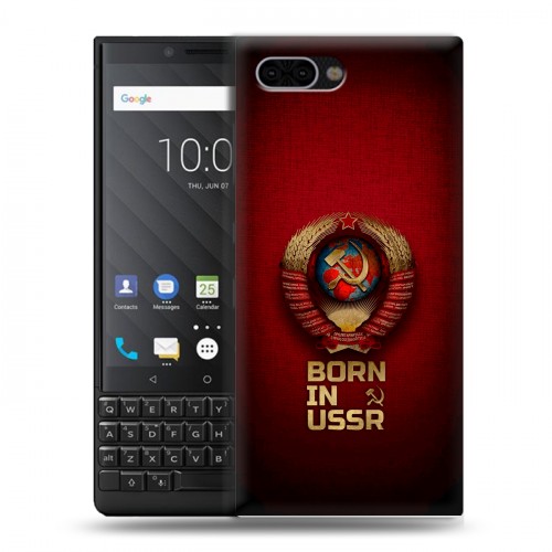 Дизайнерский пластиковый чехол для BlackBerry KEY2 Флаг Герб СССР
