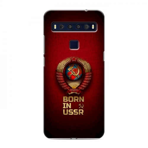 Дизайнерский пластиковый чехол для TCL 10L Флаг Герб СССР