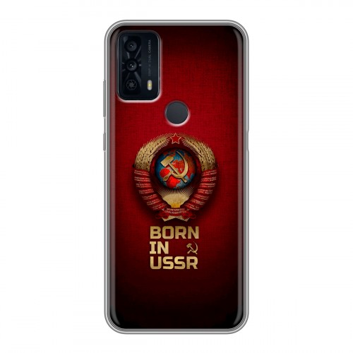 Дизайнерский силиконовый чехол для TCL 20B Флаг Герб СССР